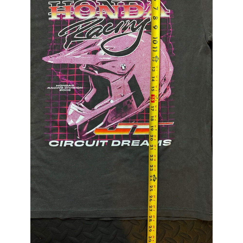 Honda Racing Circuit Dreams JT Racing Graphic T-Shirt Gray Brown Mens L - Picture 7 of 8